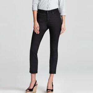 NYDJ Alisha Fitted Black Ankle Jeans Stretch Size 4 Lift Tuck Technology Denim